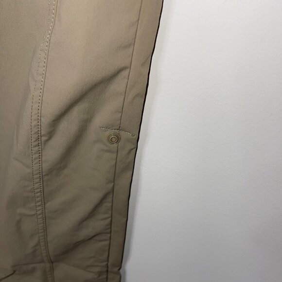 Prana Aria Womens Convertible Capri Pants Size 2 Tan Orange Pants Short Inseam - Picture 8 of 12